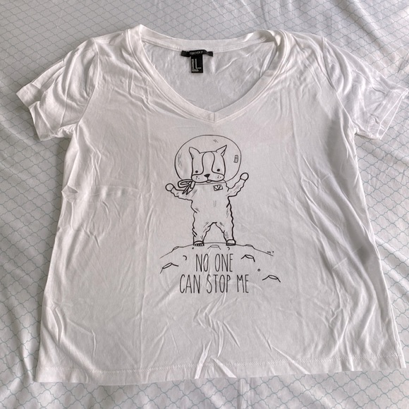 Forever 21 Tops - 🐶 Forever 21 t-shirt. V-neck. Size M (Juniors). New w/o tags.